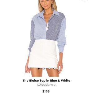 Brand new - The Blaise Top in Blue & White
L'Academie size S